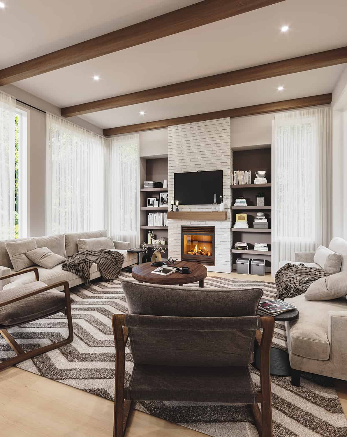 Living Room of this 3-Bedroom,1678 Sq Ft Plan -126-1981