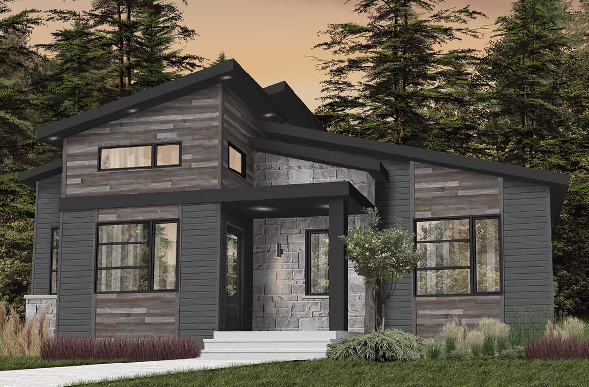 Front View of this 2-Bedroom, 1421 Sq Ft Plan - 126-1982