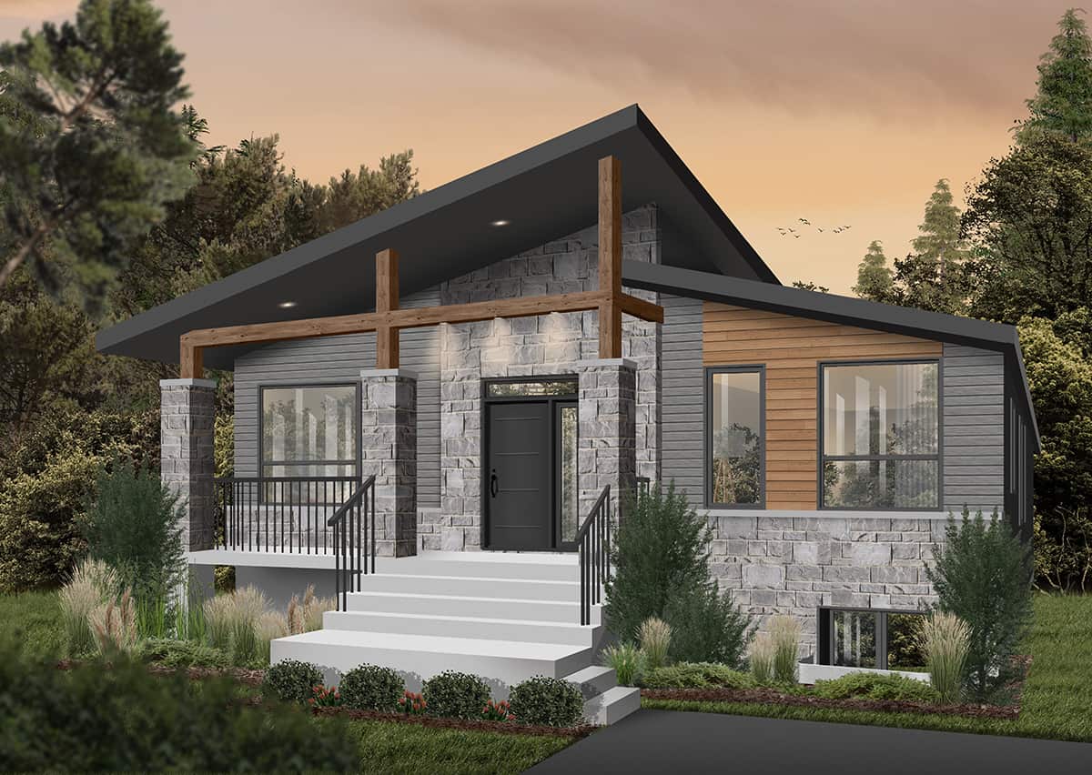 Front View of this 2-Bedroom, 1156 Sq Ft Plan - 126-1984