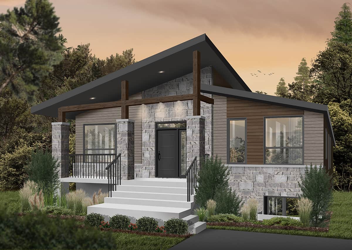 Front View of this 2-Bedroom, 1156 Sq Ft Plan - 126-1984