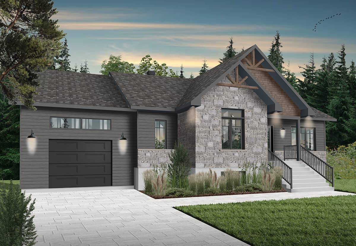 Front View of this 2-Bedroom, 1344 Sq Ft Plan - 126-1986