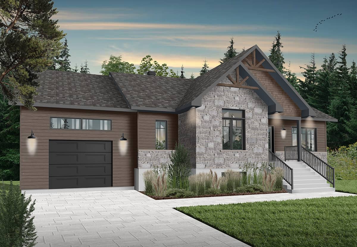 Front View of this 2-Bedroom, 1344 Sq Ft Plan - 126-1986