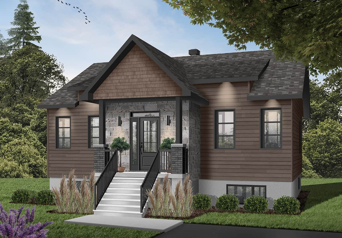 Front View of this 2-Bedroom, 1102 Sq Ft Plan - 126-1989