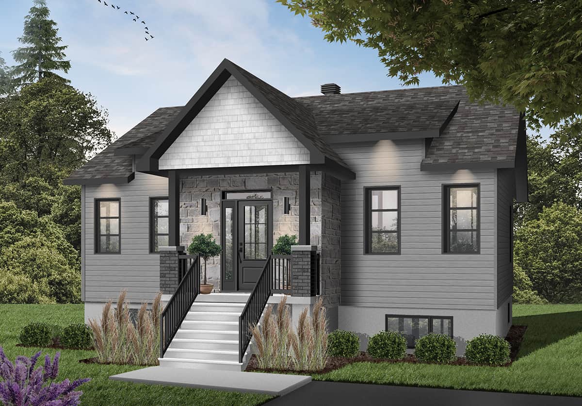 Front View of this 2-Bedroom, 1102 Sq Ft Plan - 126-1989
