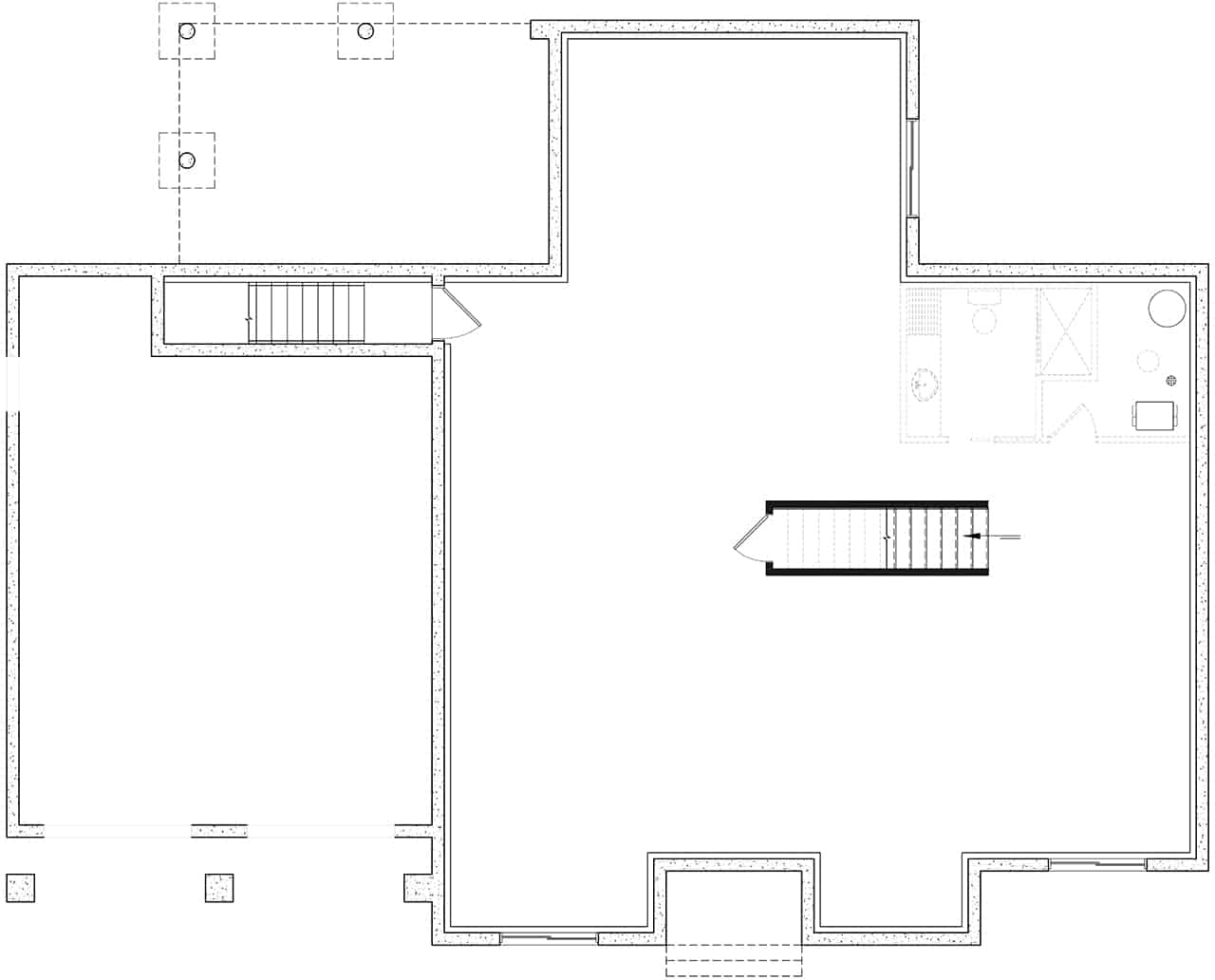 Floor Plan Basement of Contemporary Plan #126-1994
