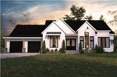 2-Bedroom, 1788 Sq Ft Contemporary Ranch - Plan #126-1994 - Front Exterior