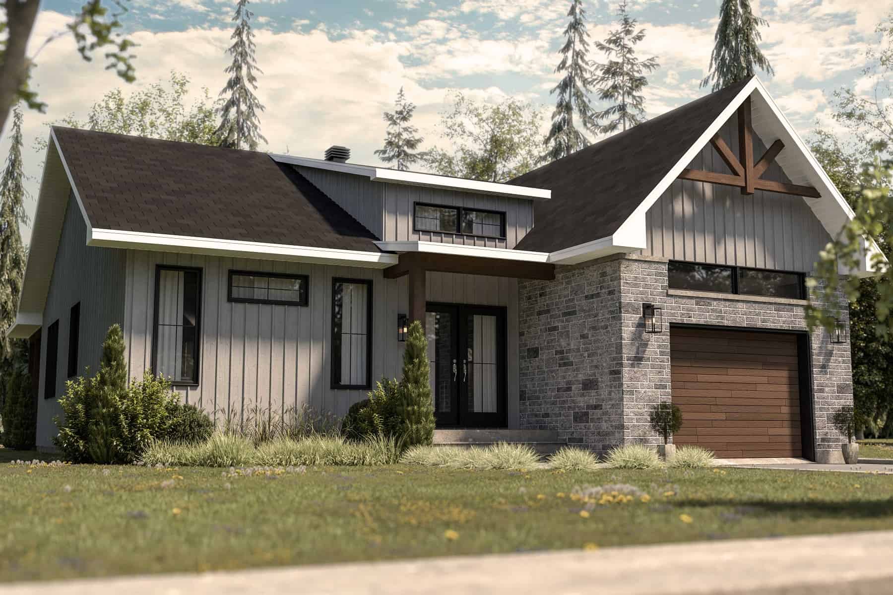 Right Side View of this 2-Bedroom, 1339 Sq Ft Plan - 126-2000