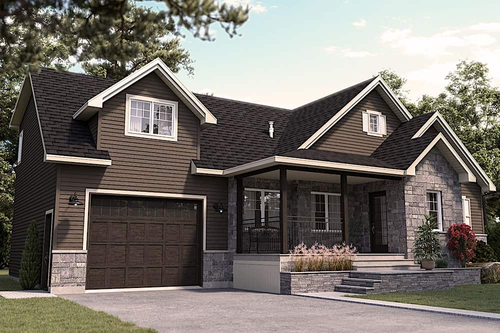 Left Side View of this 3-Bedroom, 1829 Sq Ft Plan - 126-2002