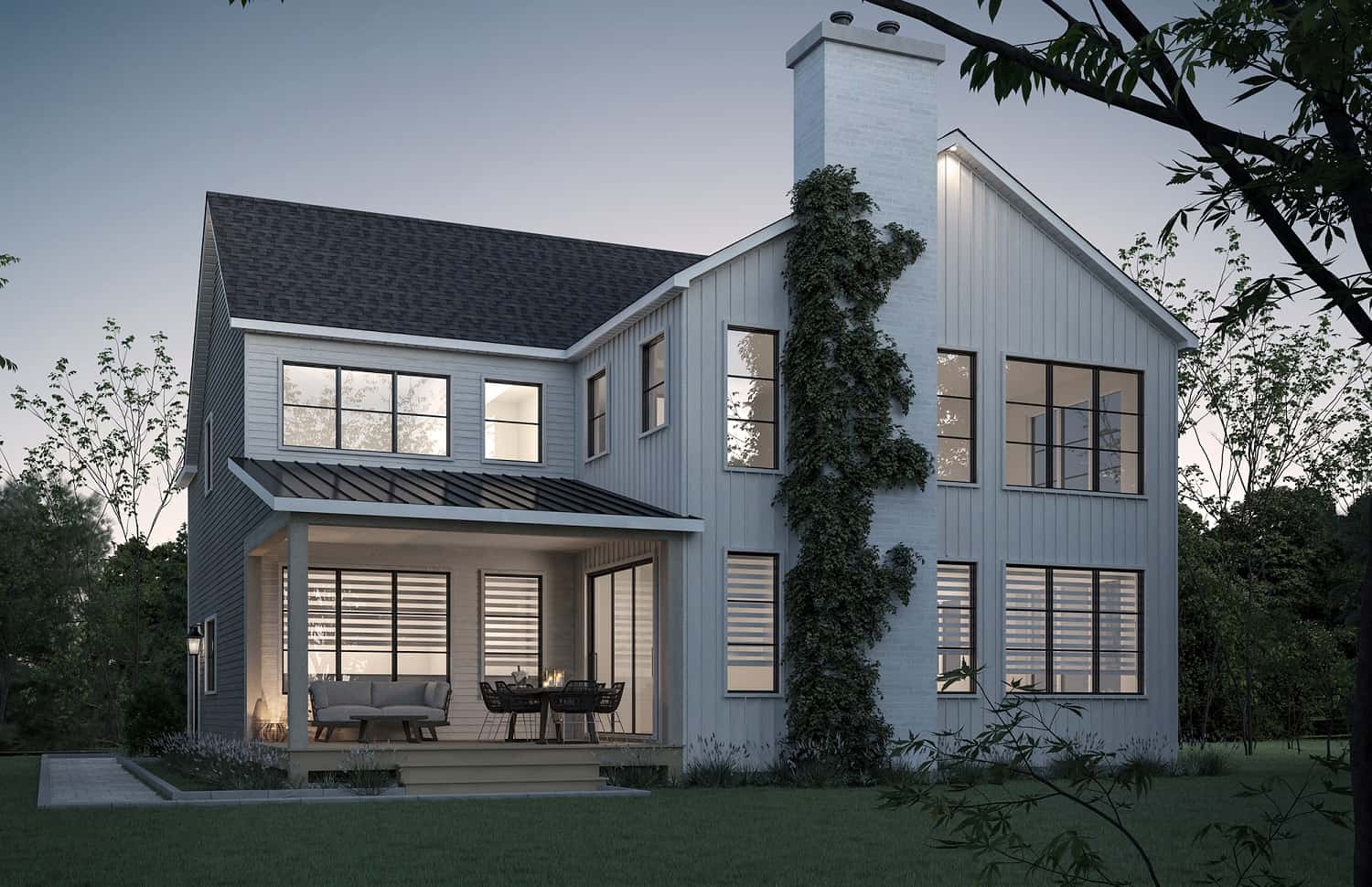 Rear View of this 3-Bedroom,2219 Sq Ft Plan -126-2011