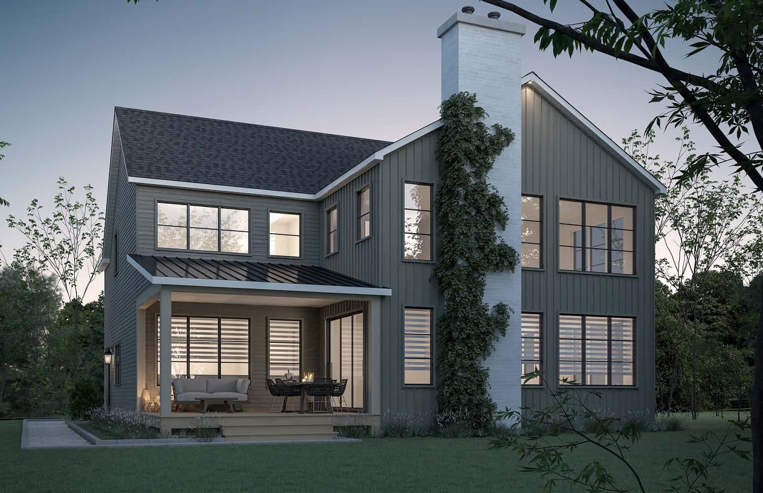 Rear View of this 3-Bedroom,2219 Sq Ft Plan -126-2011