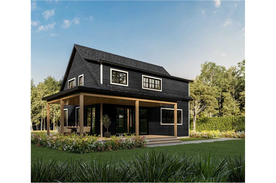 Rear View of this 5-Bedroom, 2826 Sq Ft Plan - 126-2022