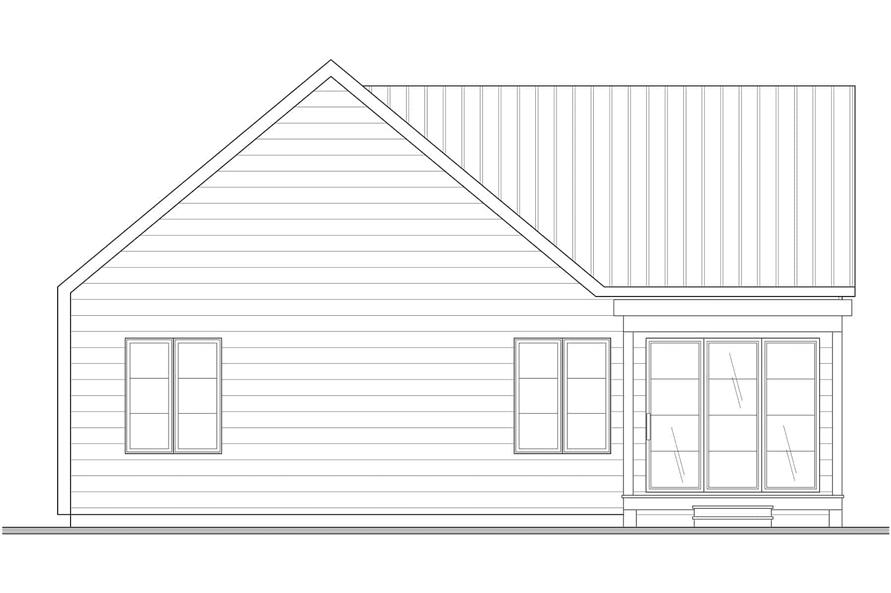 Home Plan Rear Elevation of this 4-Bedroom,2630 Sq Ft Plan -126-2024