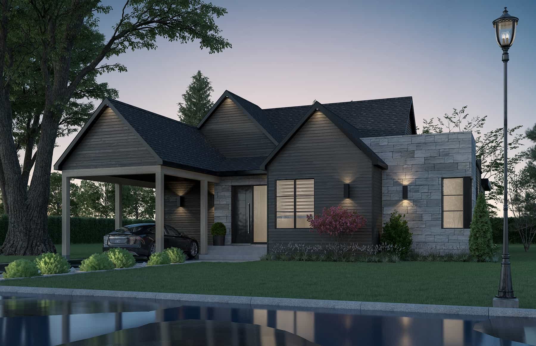 Right Side View of this 2-Bedroom, 1555 Sq Ft Plan - 126-2025