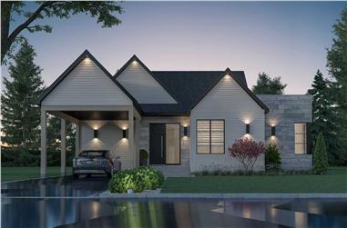 2-Bedroom, 1555 Sq Ft Contemporary House Plan - 126-2025 - Front Exterior