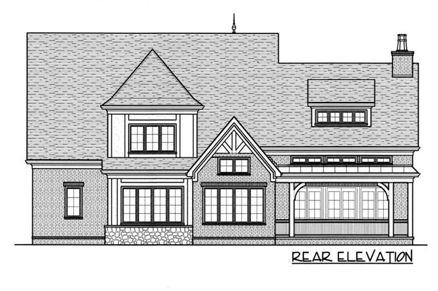 House Plan EDG-4547 Rear Elevation