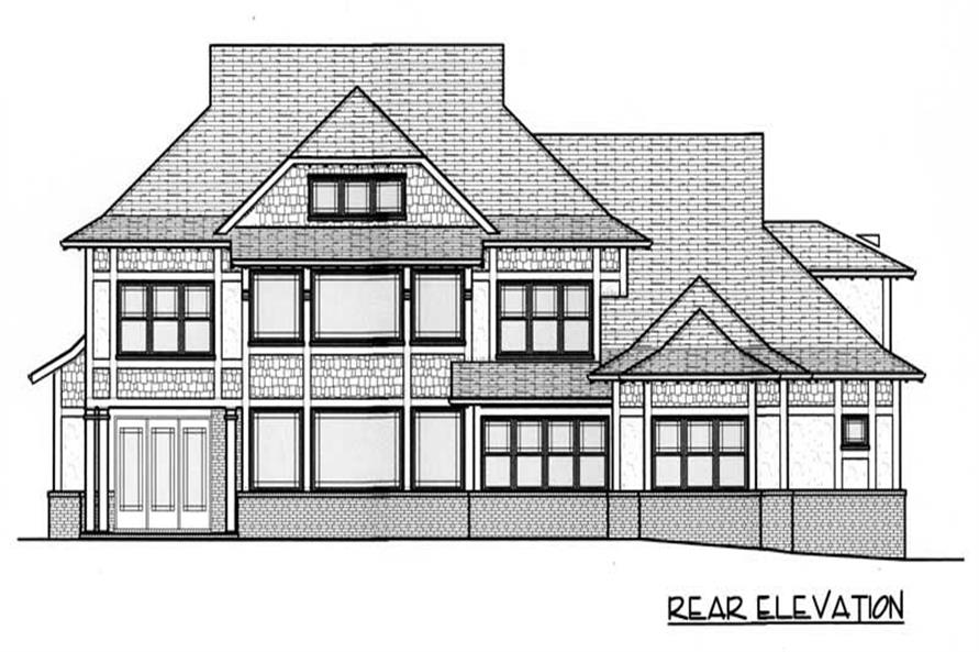 House Plan EDG-5185 Rear Elevation