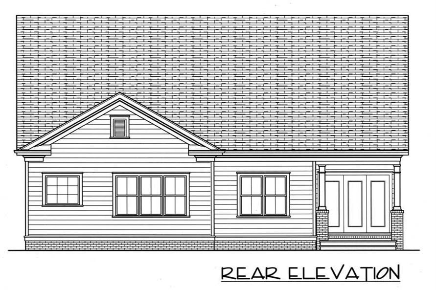 House Plan EDG-1539-A2 Rear Elevation