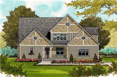 4-Bedroom, 2744 Sq Ft Arts and Crafts Home Plan - 127-1050 - Main Exterior