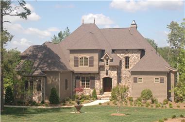 4-Bedroom, 6424 Sq Ft French House Plan - 127-1055 - Front Exterior