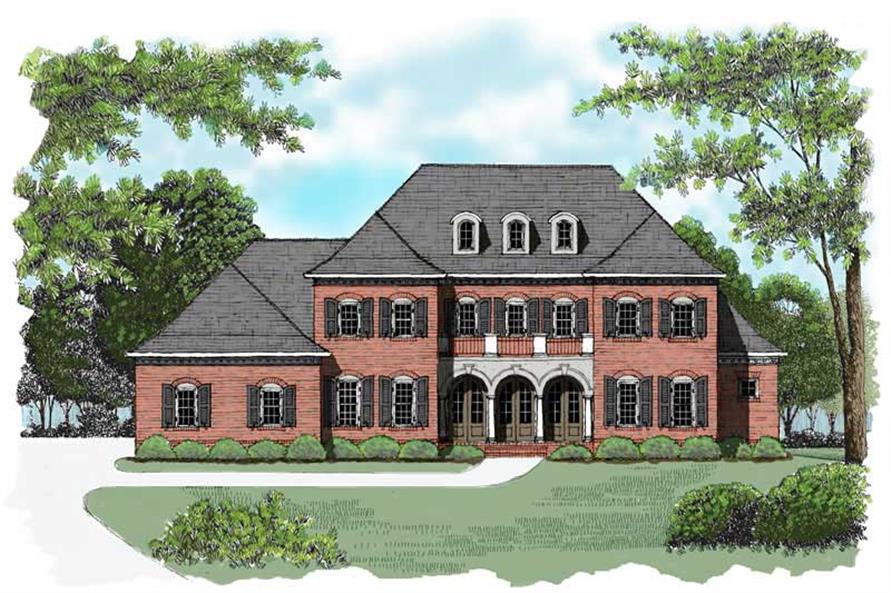  Georgian Colonial House Plans  Home Design EDG 4048 17353