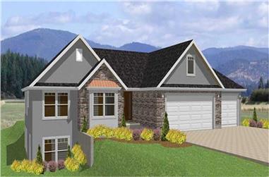 3-Bedroom, 2066 Sq Ft Ranch House Plan - 129-1001 - Front Exterior