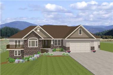 3-Bedroom, 2240 Sq Ft Contemporary Home Plan - 129-1020 - Main Exterior