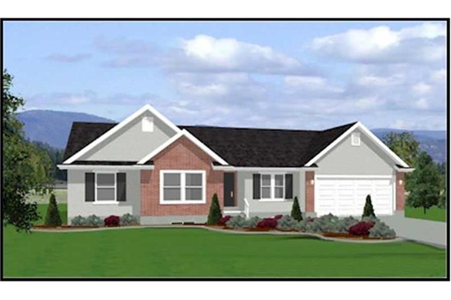 3-Bedroom, 1404 Sq Ft Contemporary Home Plan - 129-1037 - Main Exterior