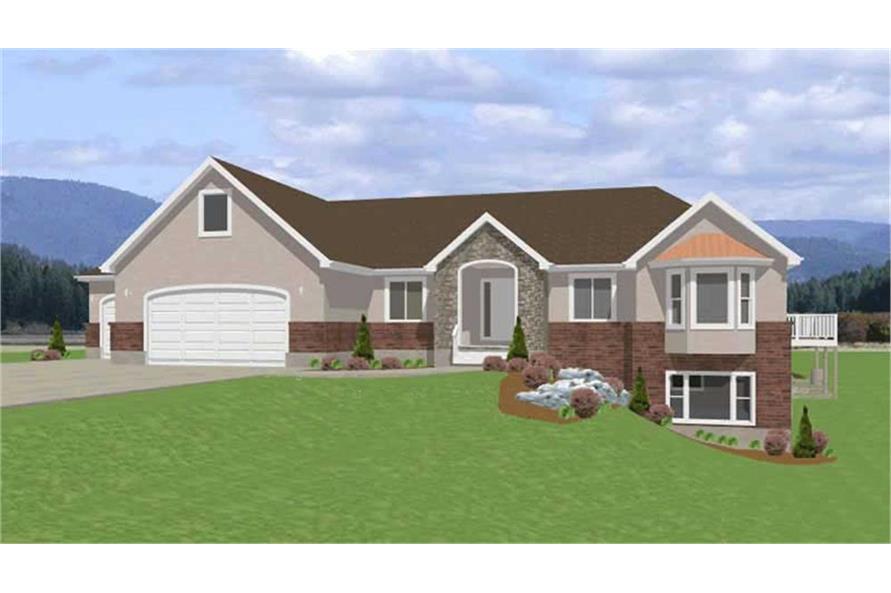 3-Bedroom, 1940 Sq Ft Contemporary Home Plan - 129-1041 - Main Exterior