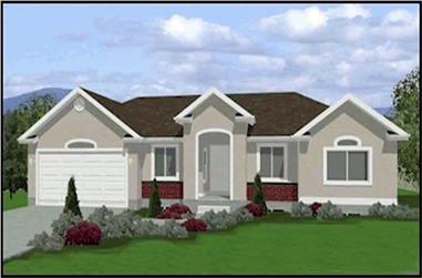 3-Bedroom, 1423 Sq Ft Contemporary Home Plan - 129-1049 - Main Exterior