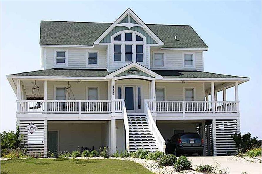 6 Bedroom 2845 Sq Ft Coastal, House Plans With Second Floor Porch