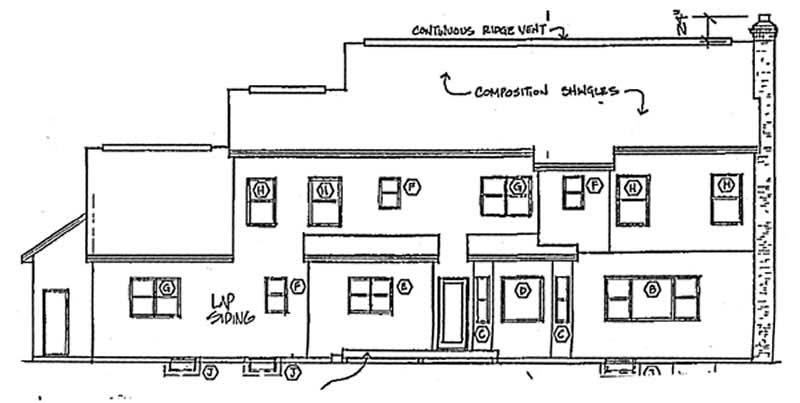 Home Plan Rear Elevation of this 1-Bedroom,2920 Sq Ft Plan -131-1000