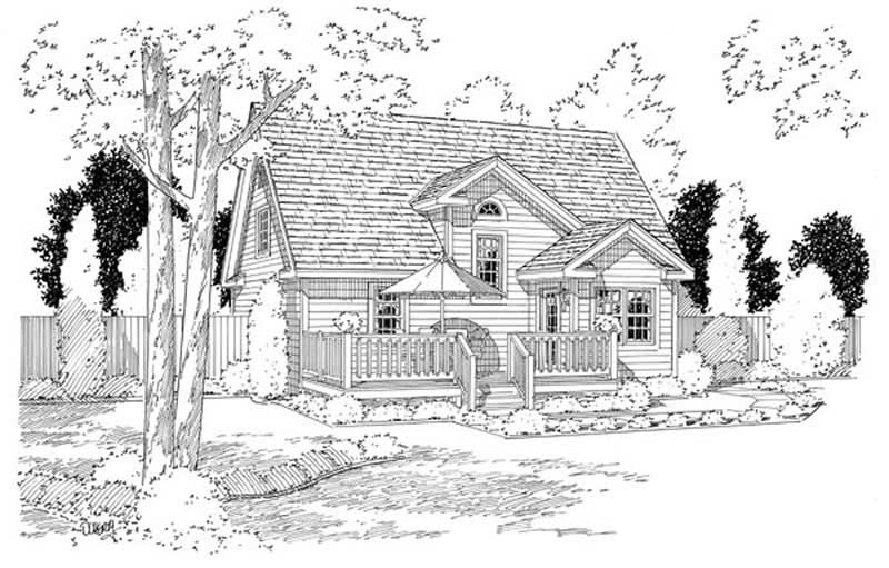 Home Plan Rear Elevation of this 3-Bedroom,1470 Sq Ft Plan -131-1016