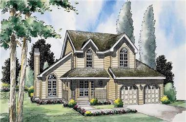 3-Bedroom, 1554 Sq Ft Country House Plan - 131-1026 - Front Exterior