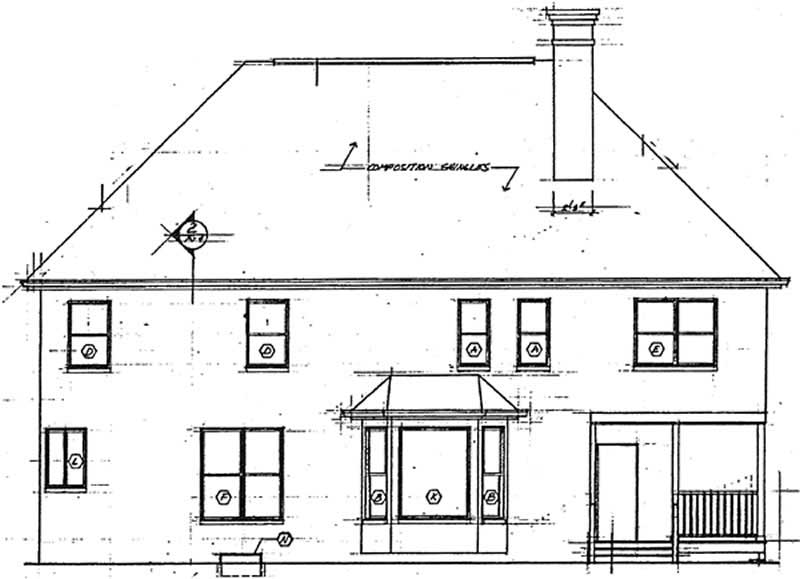 Home Plan Rear Elevation of this 3-Bedroom,2578 Sq Ft Plan -131-1027