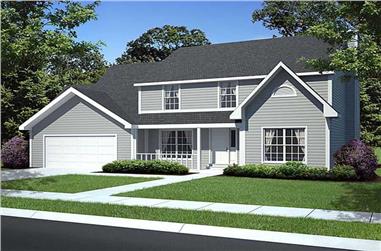 3-Bedroom, 2242 Sq Ft Country House Plan - 131-1033 - Front Exterior