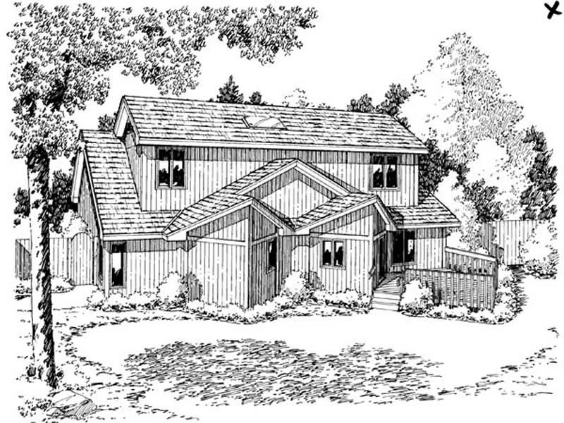 Home Plan Rear Elevation of this 3-Bedroom,1784 Sq Ft Plan -131-1034