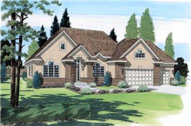 1-Bedroom, 2110 Sq Ft Ranch House Plan - 131-1054 - Front Exterior