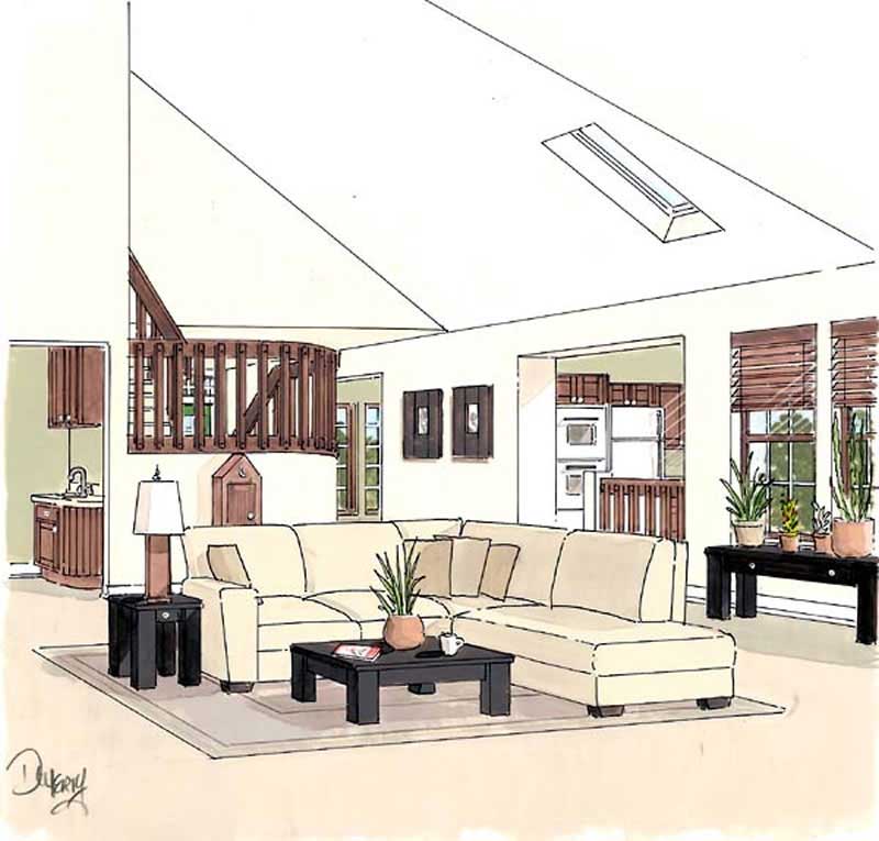 Living Room of this 3-Bedroom, 2478 Sq Ft Plan - 131-1062