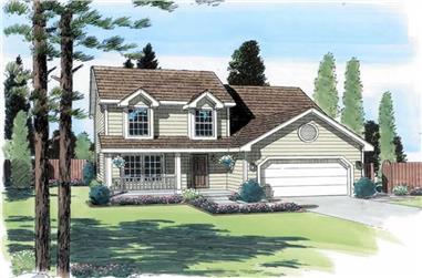 4-Bedroom, 1505 Sq Ft Cape Cod House Plan - 131-1068 - Front Exterior