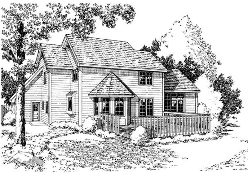 Home Plan Rear Elevation of this 3-Bedroom,2525 Sq Ft Plan -131-1078