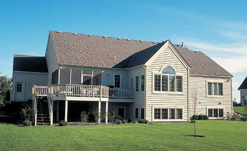 Home Plan Rear Elevation of this 4-Bedroom,3947 Sq Ft Plan -131-1079