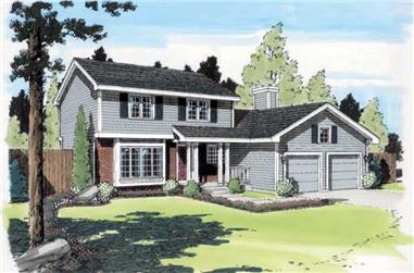 4-Bedroom, 2031 Sq Ft Ranch House Plan - 131-1080 - Front Exterior