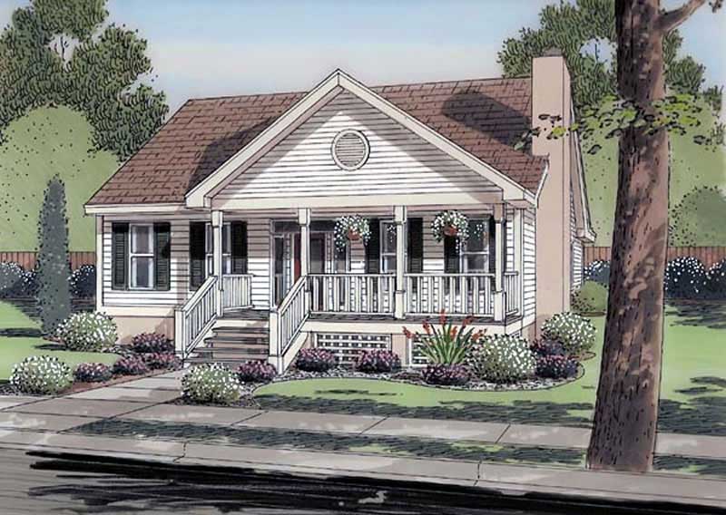 Home Plan Front Elevation of this 3-Bedroom,1463 Sq Ft Plan -131-1083