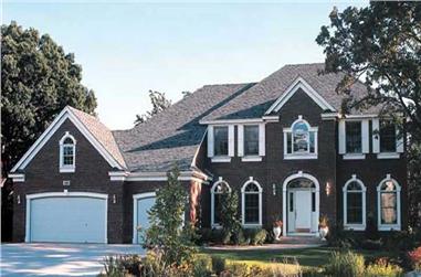 4-Bedroom, 3339 Sq Ft Colonial Home Plan - 131-1102 - Main Exterior