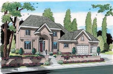 4-Bedroom, 2678 Sq Ft Colonial Home Plan - 131-1123 - Main Exterior