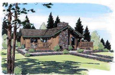 2-Bedroom, 1127 Sq Ft Country House Plan - 131-1128 - Front Exterior