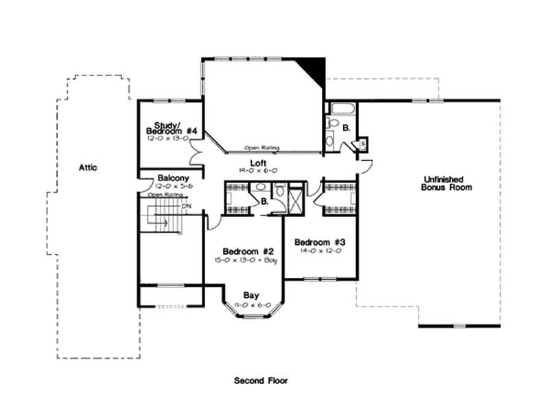 Floor Plan First Story of European Plan #131-1161