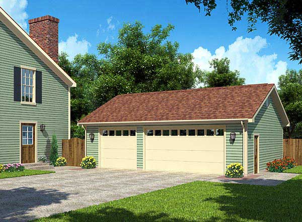 Garage of this 0-Bedroom, 910 Sq Ft Plan - 131-1163