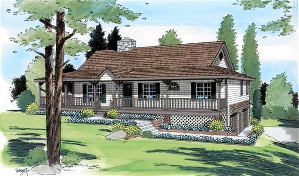 Country home (ThePlanCollection: House Plan #131-1179)