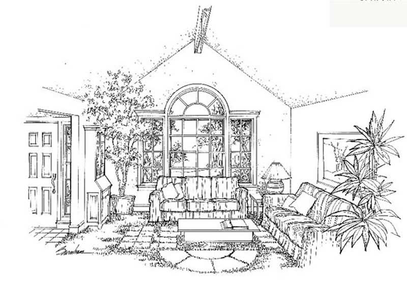 Living Room of this 4-Bedroom, 2483 Sq Ft Plan - 131-1187